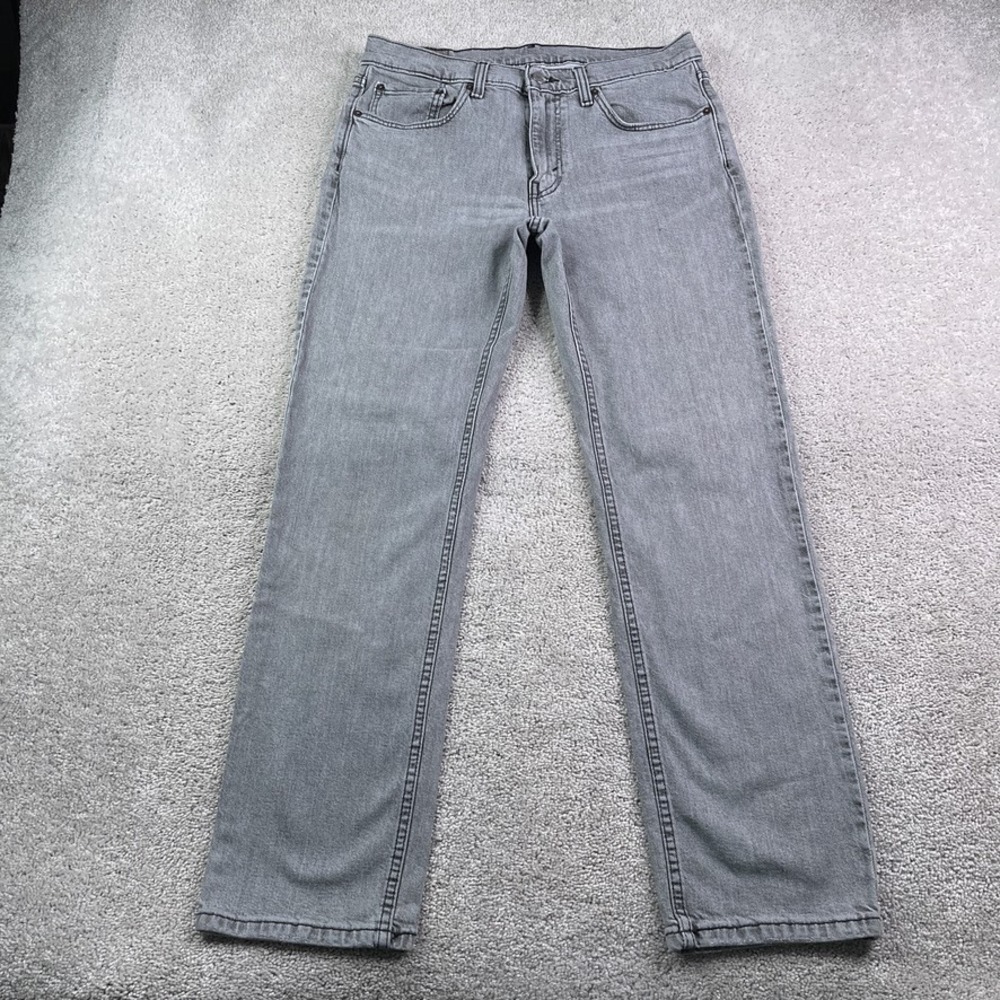 Levis Jeans Mens 32x32 Grey‎ 514 Straight Leg Stretch Denim Casual Classic